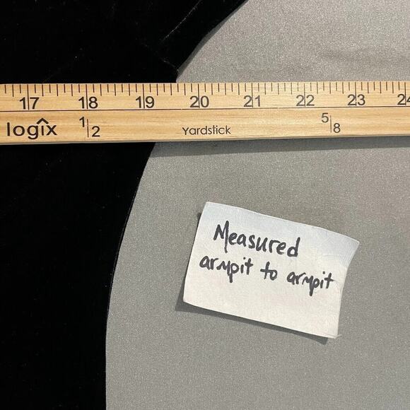 Vintage Black Velvet Maxi Dress Size 12 Holiday Gothic Romantic Witchy Evening - Picture 8 of 12